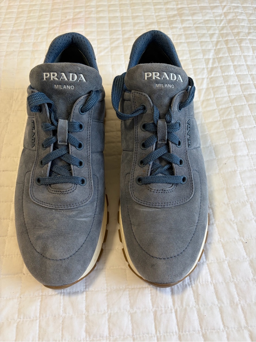 Prada Suede Sneakers (men’s) - Slate Blue